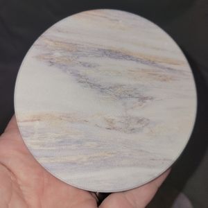 Marble style stone coaster set